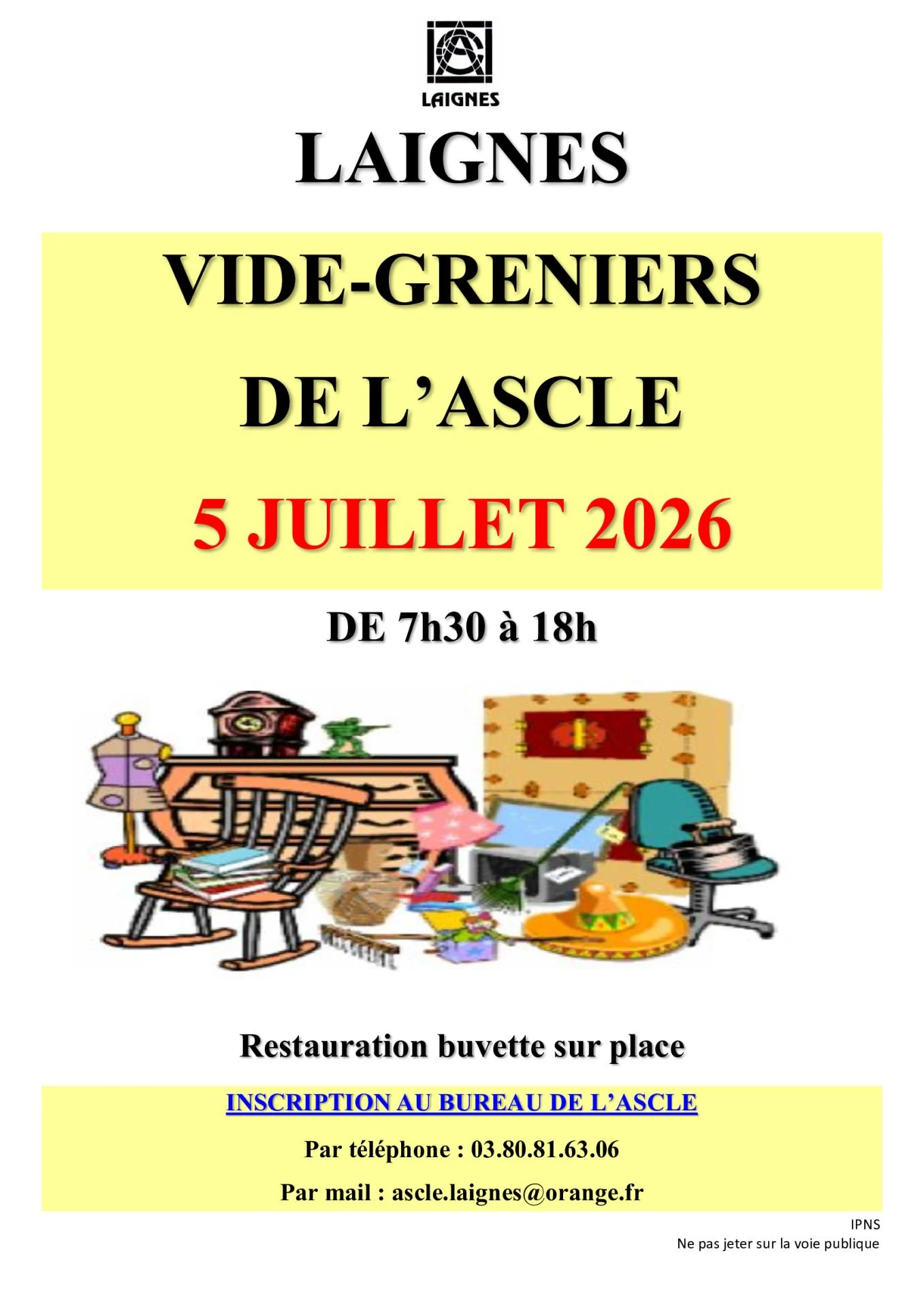 Affiche vide grenier 2026